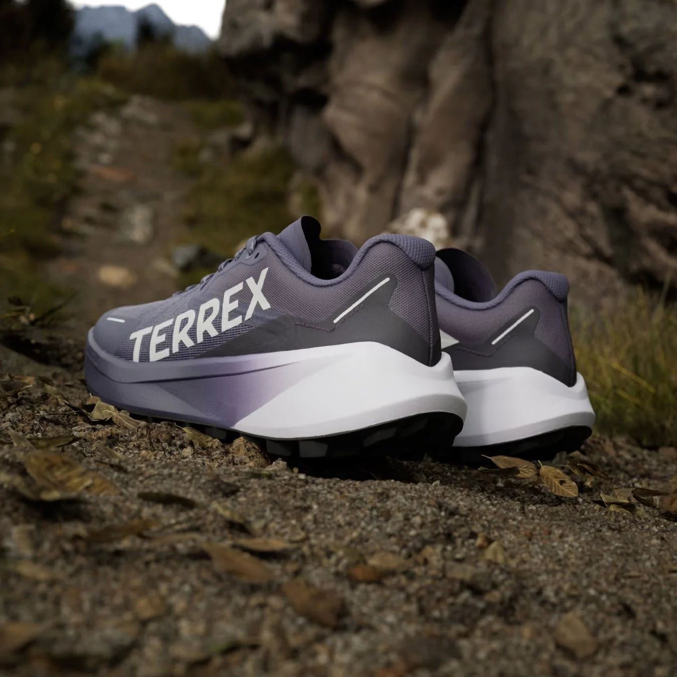 Adidas Terrex Womens Agravic 3 Trail Running Shoes Preloved Violet / Grey One / Powder Plum - Image 4