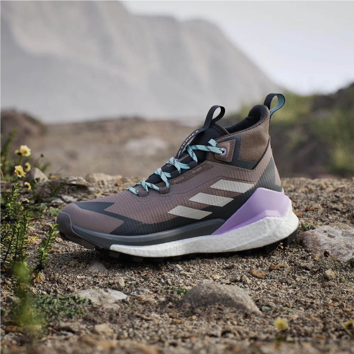 Adidas Terrex Womens Free Hiker 2.0 Gore-Tex Hiking Shoes Trace Brown / Beige / Carbon - Image 4