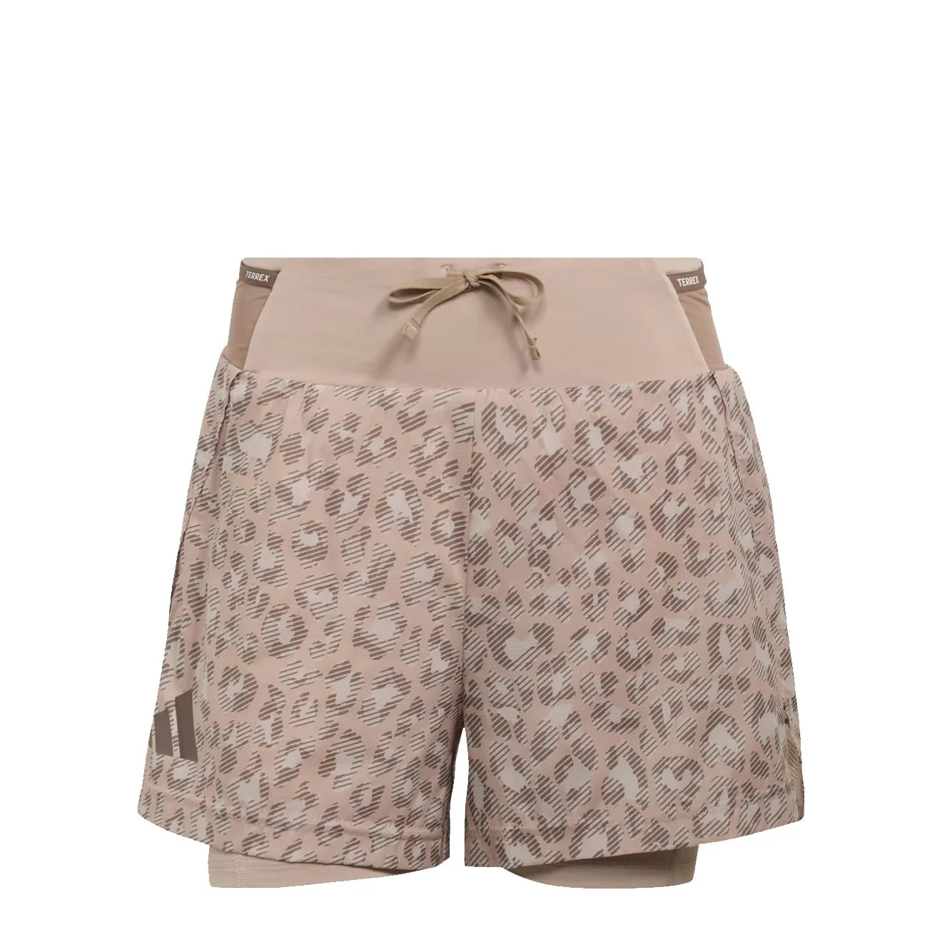 Adidas Terrex Womens WXPL 2 In 1 Shorts AOP Beige / Wonder Taupe / Trace Brown