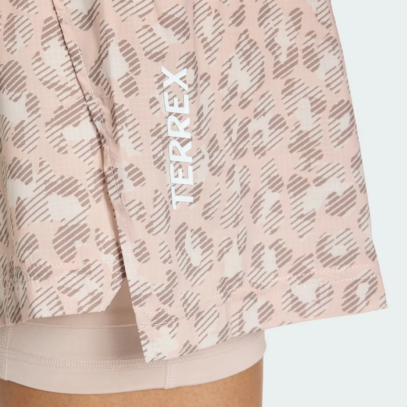 Adidas Terrex Womens WXPL 2 In 1 Shorts AOP Beige / Wonder Taupe / Trace Brown - Image 6