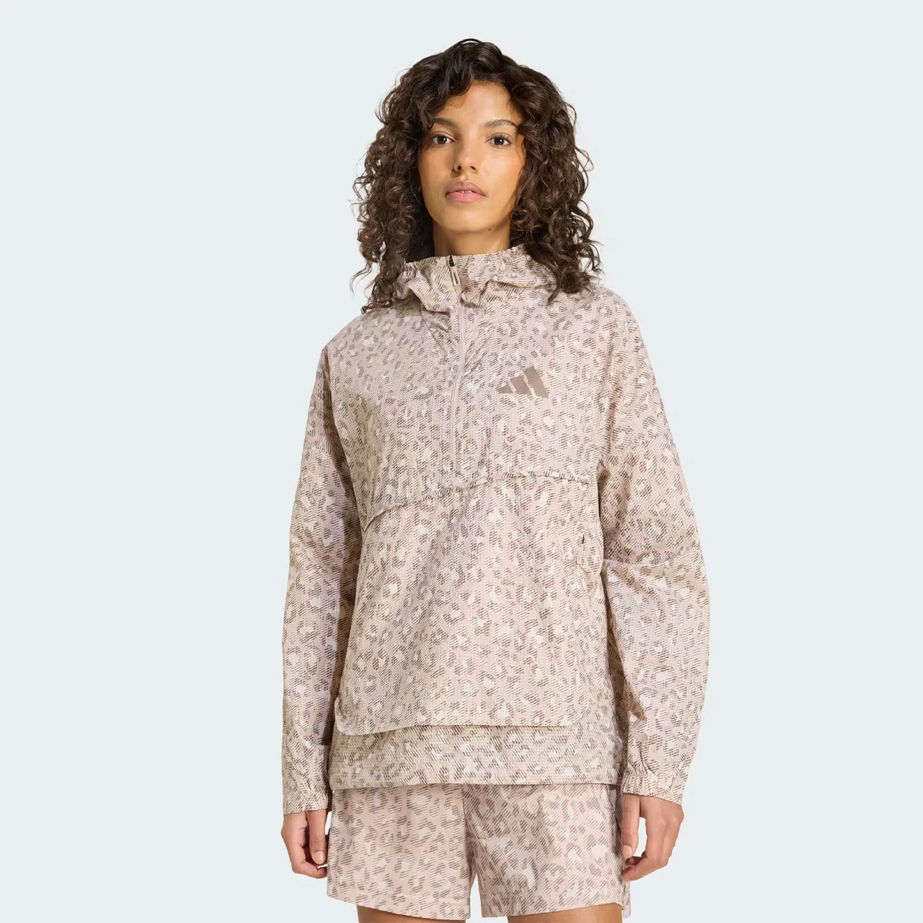 Adidas Terrex Womens Xploric Wind AOP Jacket Beige / Wonder Taupe / Trace Brown - Image 2