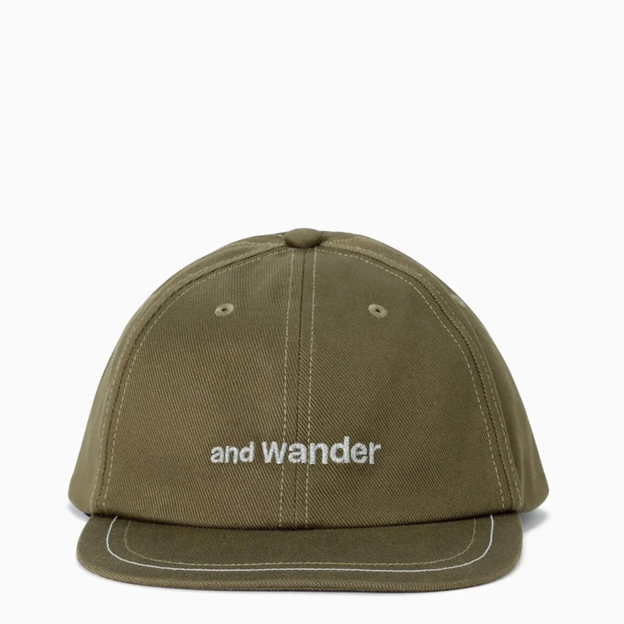And Wander Cotton Twill Cap Khaki - Image 4