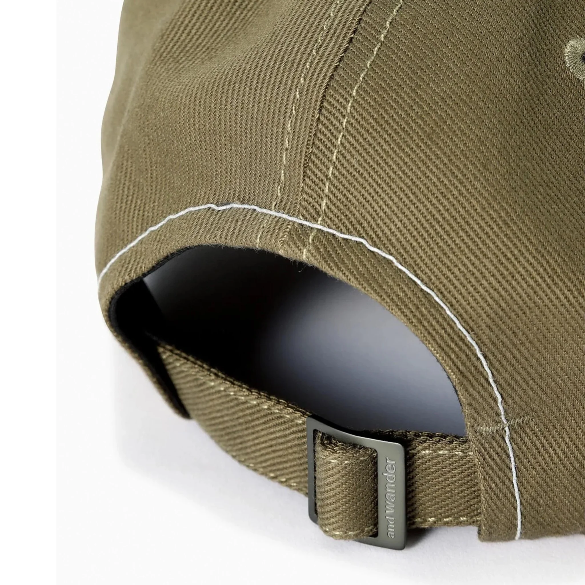 And Wander Cotton Twill Cap Khaki - Image 5