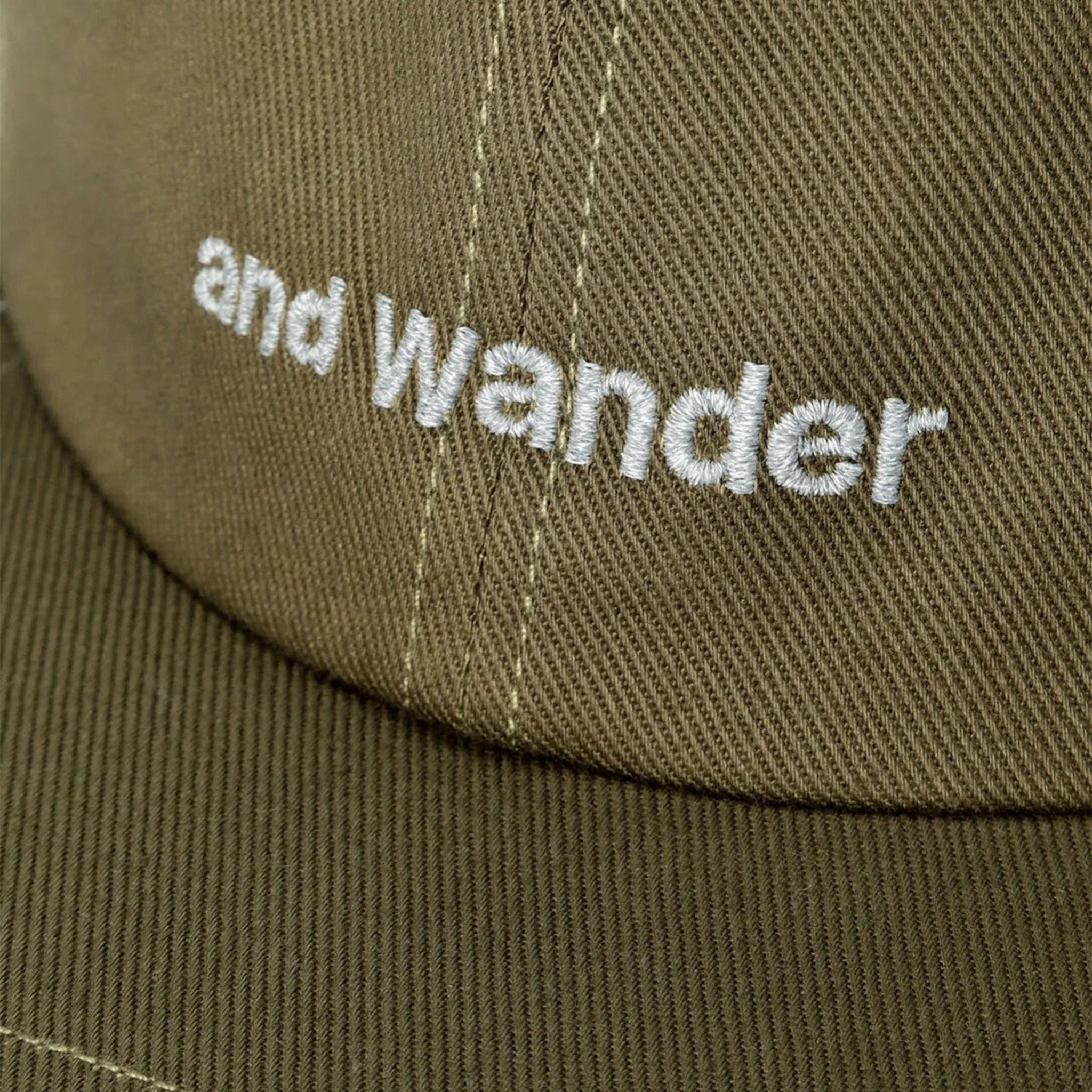 And Wander Cotton Twill Cap Khaki - Image 7
