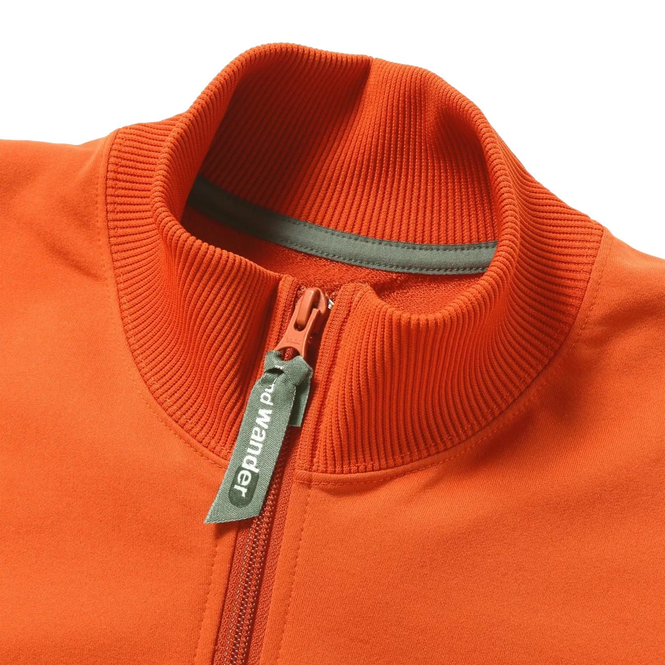 And Wander Womens Back Pile Zip Up Orange - Image 5