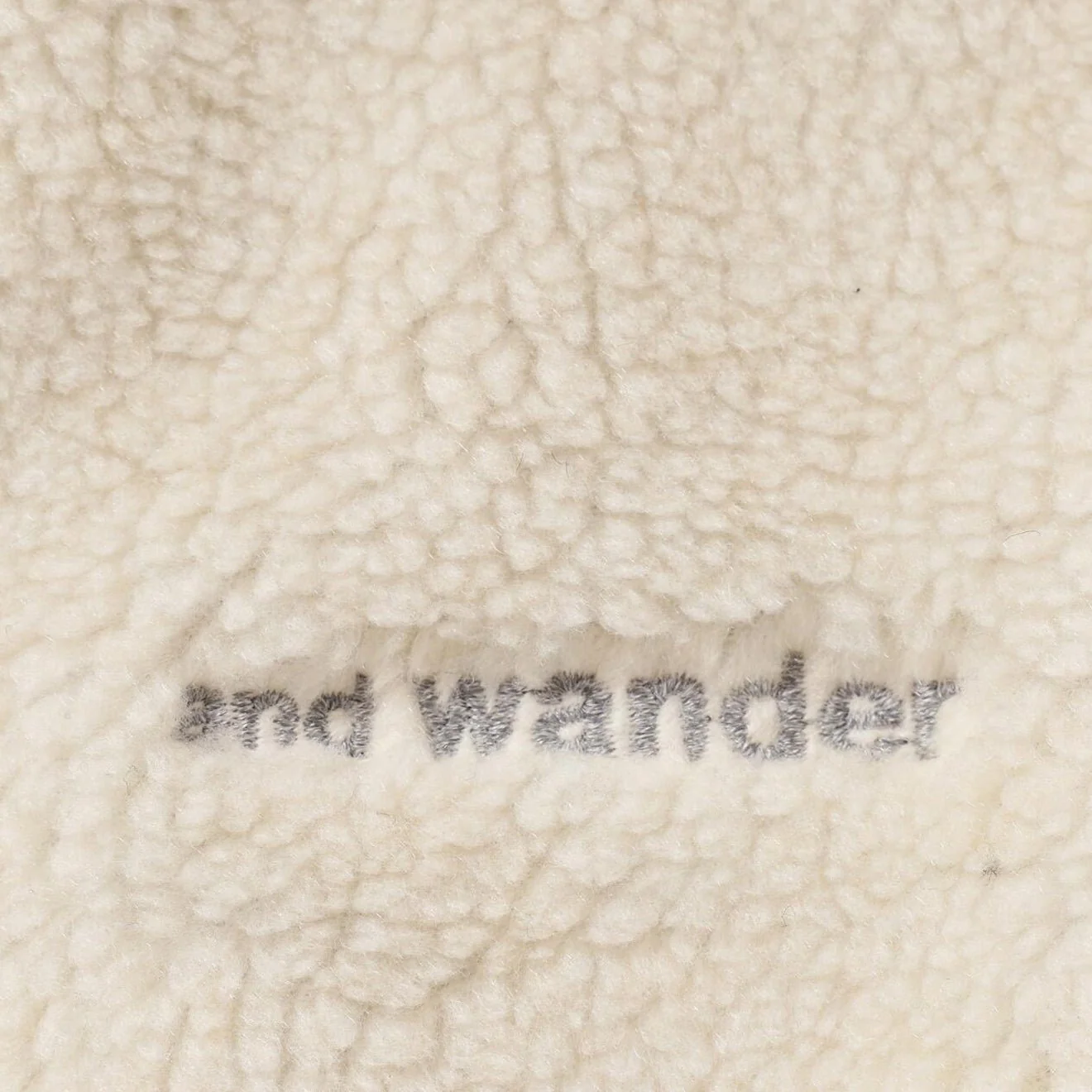 And Wander Womens Daijiro Ohara Map Key Boa Jacket Off White - Image 5