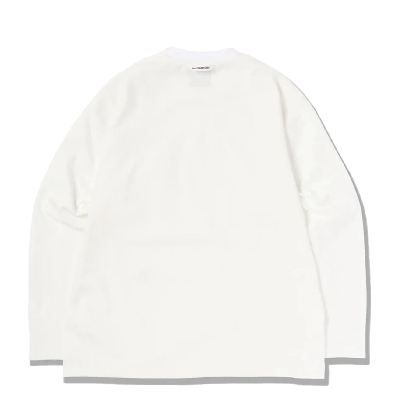And Wander Womens Hybrid Warm Pocket L/S T-Shirt White - Image 2