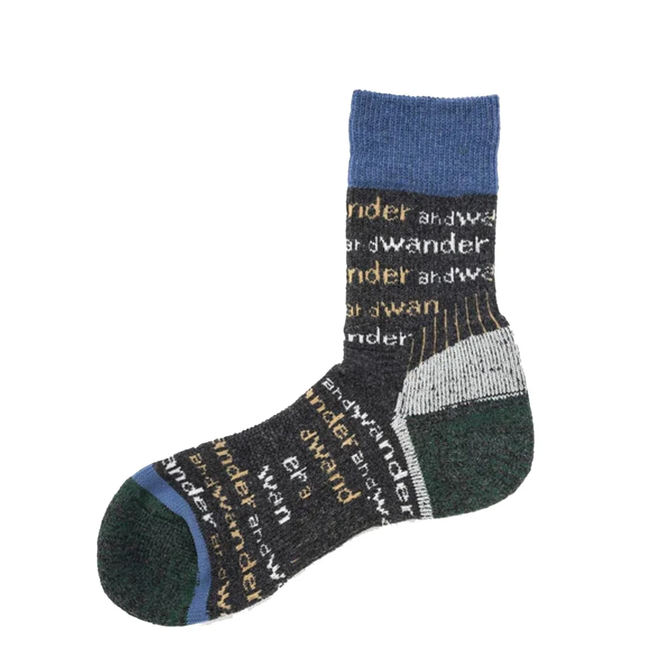 And Wander Womens Wool Socks Charcoal