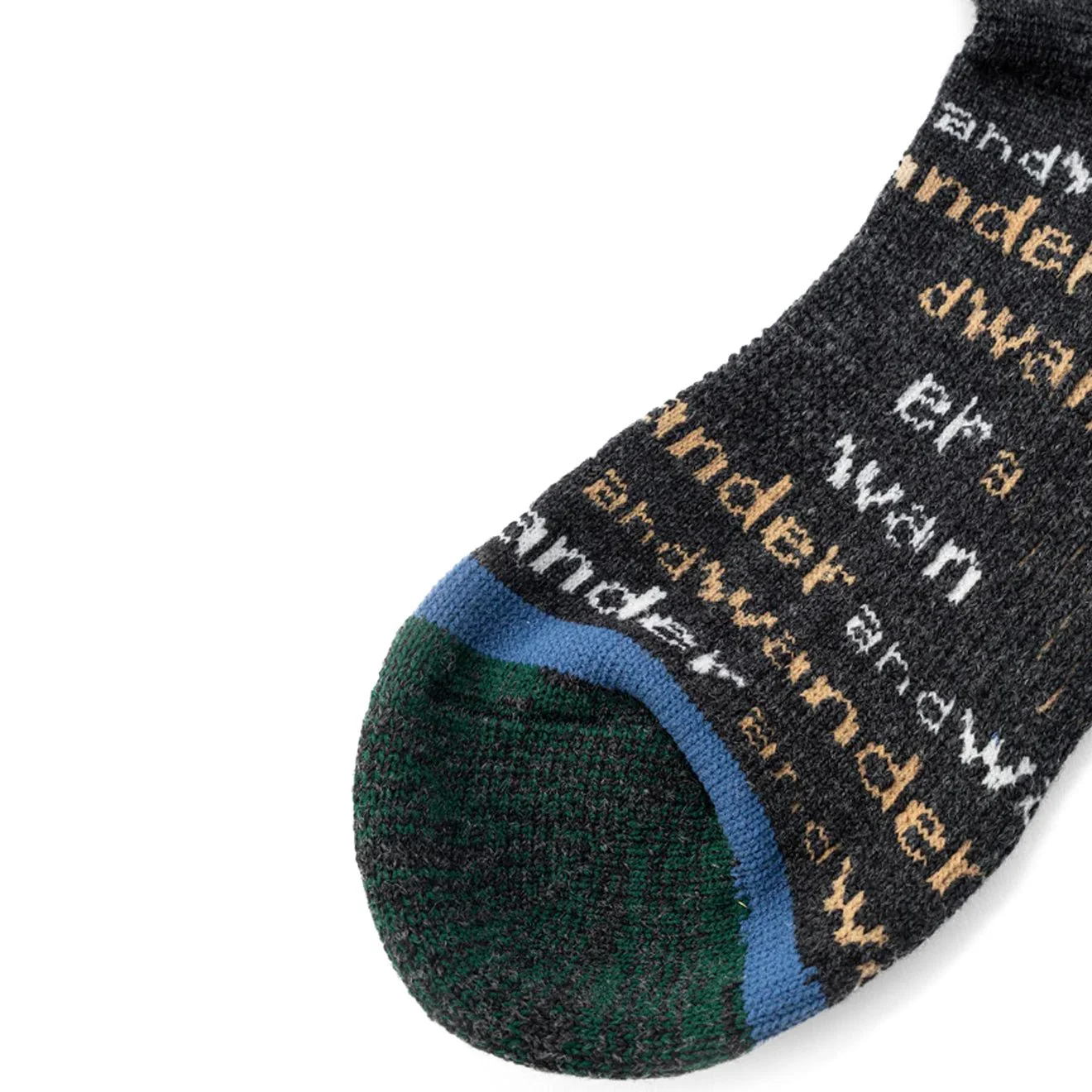 And Wander Womens Wool Socks Charcoal - Image 3