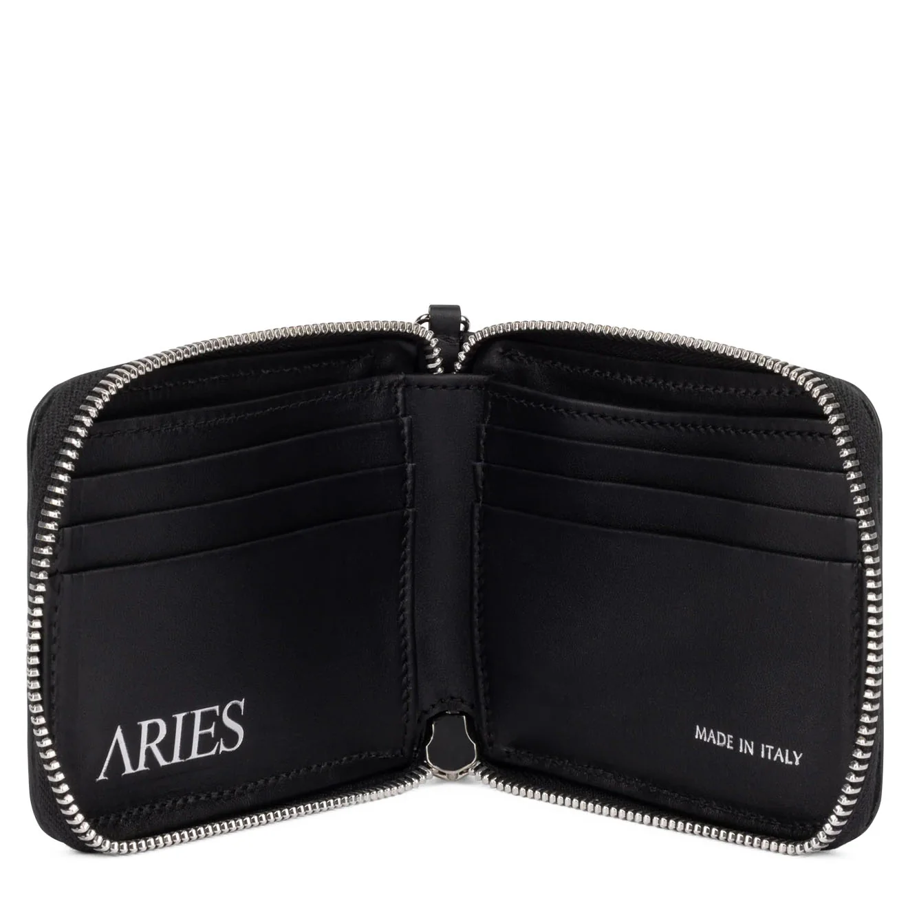 Aries Croc Studded Bobby Wallet Black - Image 2