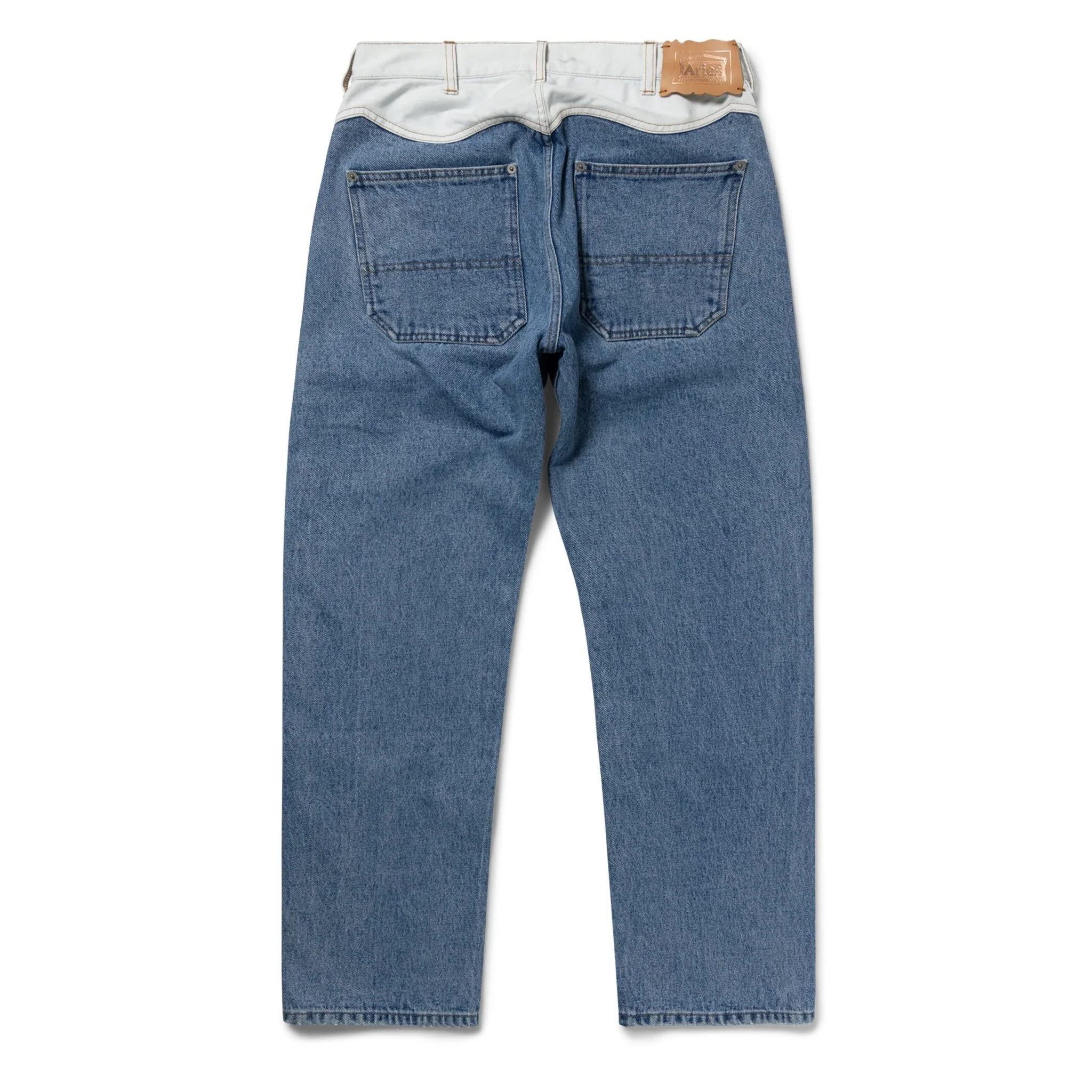 Aries Womens Patchwork Western Carpenter Jeans Blue / White - Image 2
