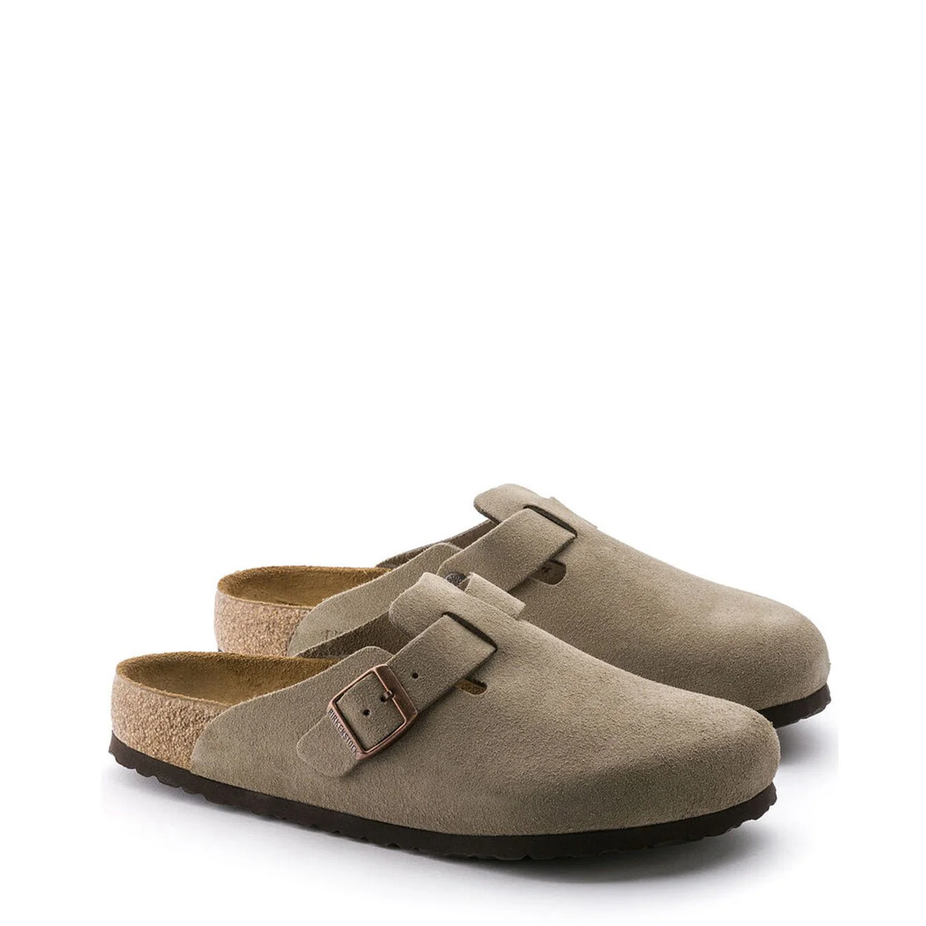 Birkenstock Womens Boston SFB VL Narrow Sandal Taupe - Image 2