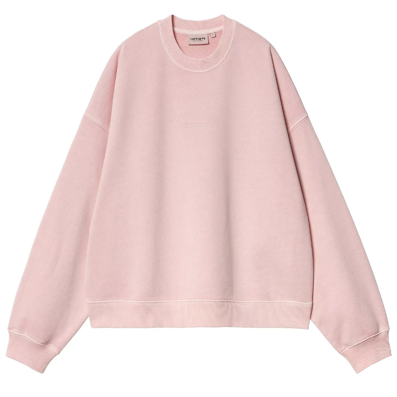 Carhartt WIP Womens Benton Sweat Air Pink Garment Dyed