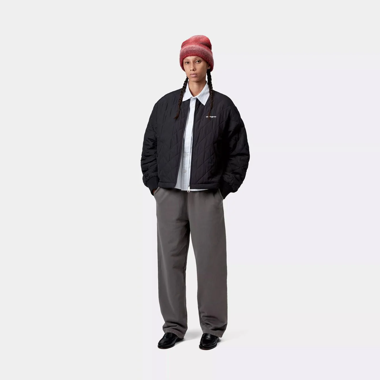 Carhartt WIP Womens Benton Sweat Pant Graphite Garment Dyed - Image 3