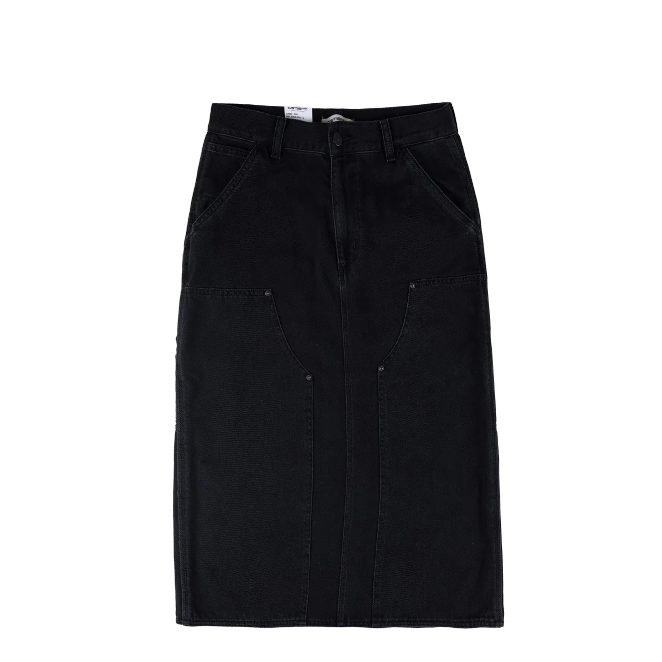 Carhartt WIP Womens Double Knee Skirt Black Stone Washed