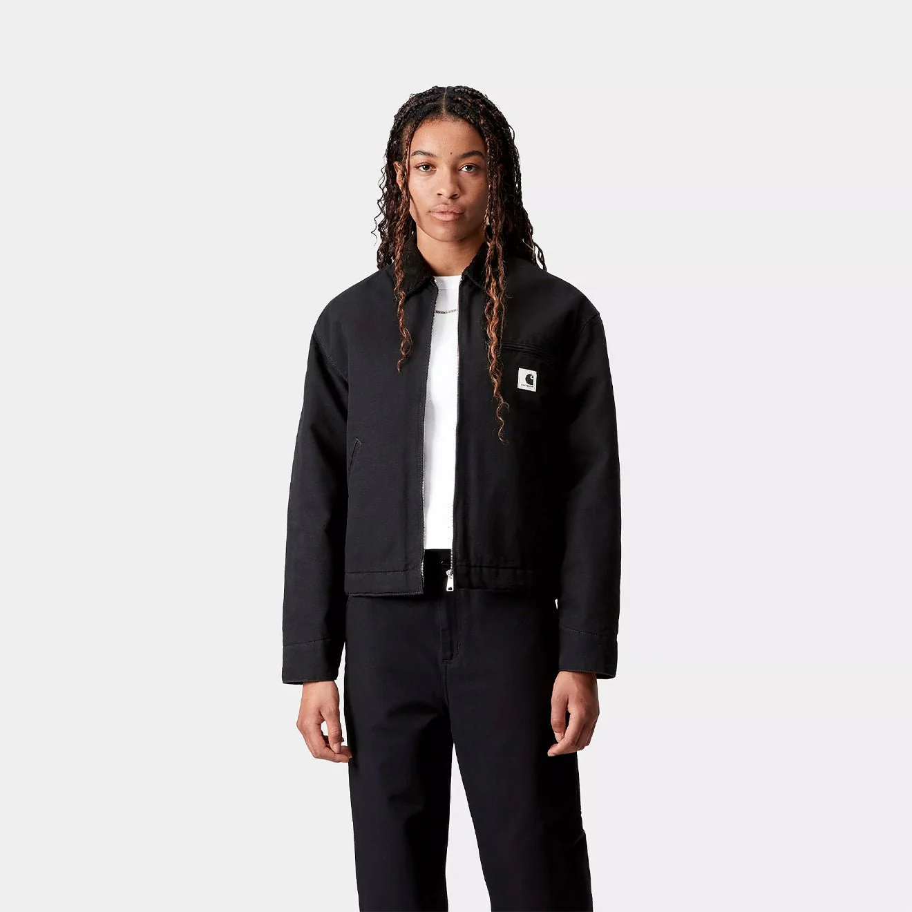 Carhartt WIP Womens OG Detroit Jacket Black / Black Rinsed - Image 5