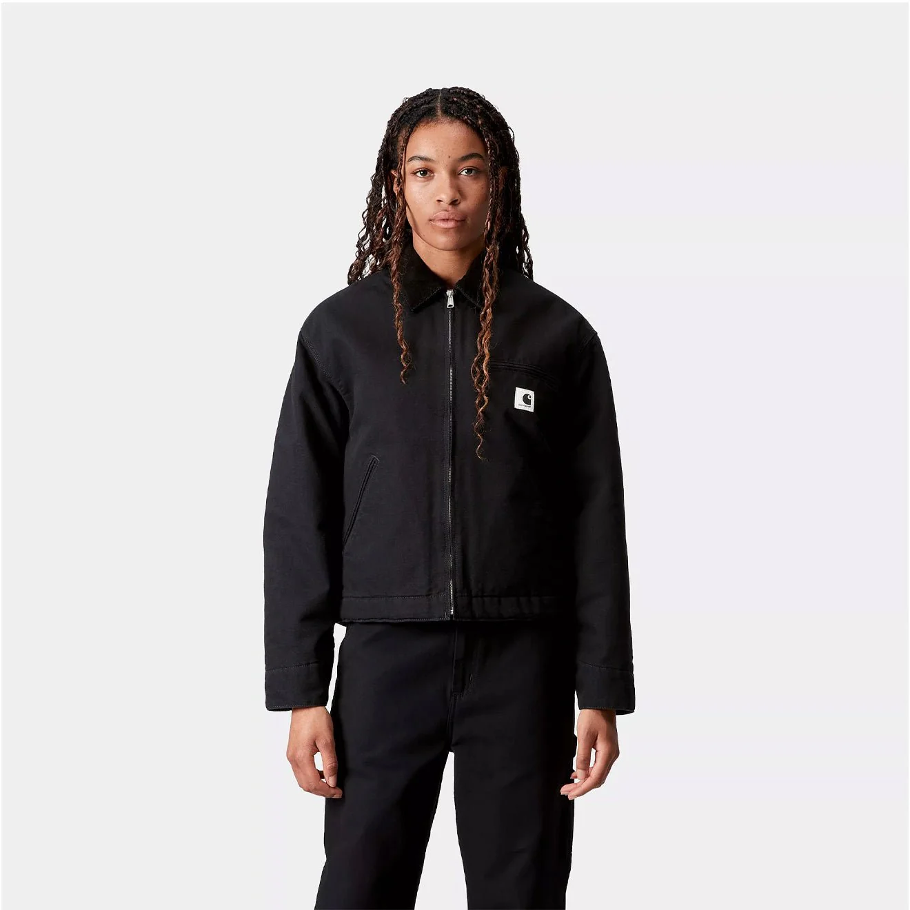 Carhartt WIP Womens OG Detroit Jacket Black / Black Rinsed - Image 6