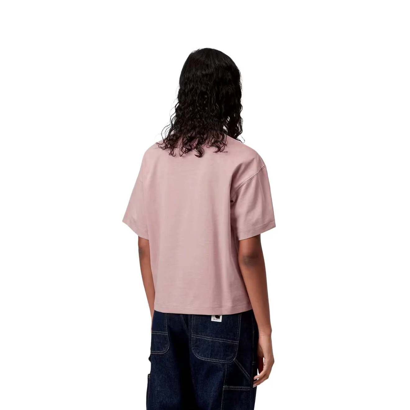 Carhartt WIP Womens S/S Benton T-Shirt Glassy Pink Garment Dyed - Image 4