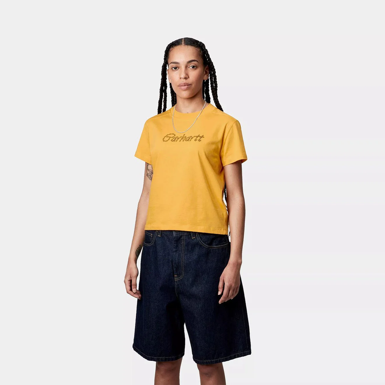 Carhartt WIP Womens S/S Chained T-Shirt Quince / Black - Image 3