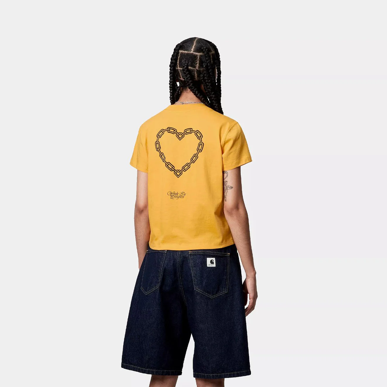 Carhartt WIP Womens S/S Chained T-Shirt Quince / Black - Image 4