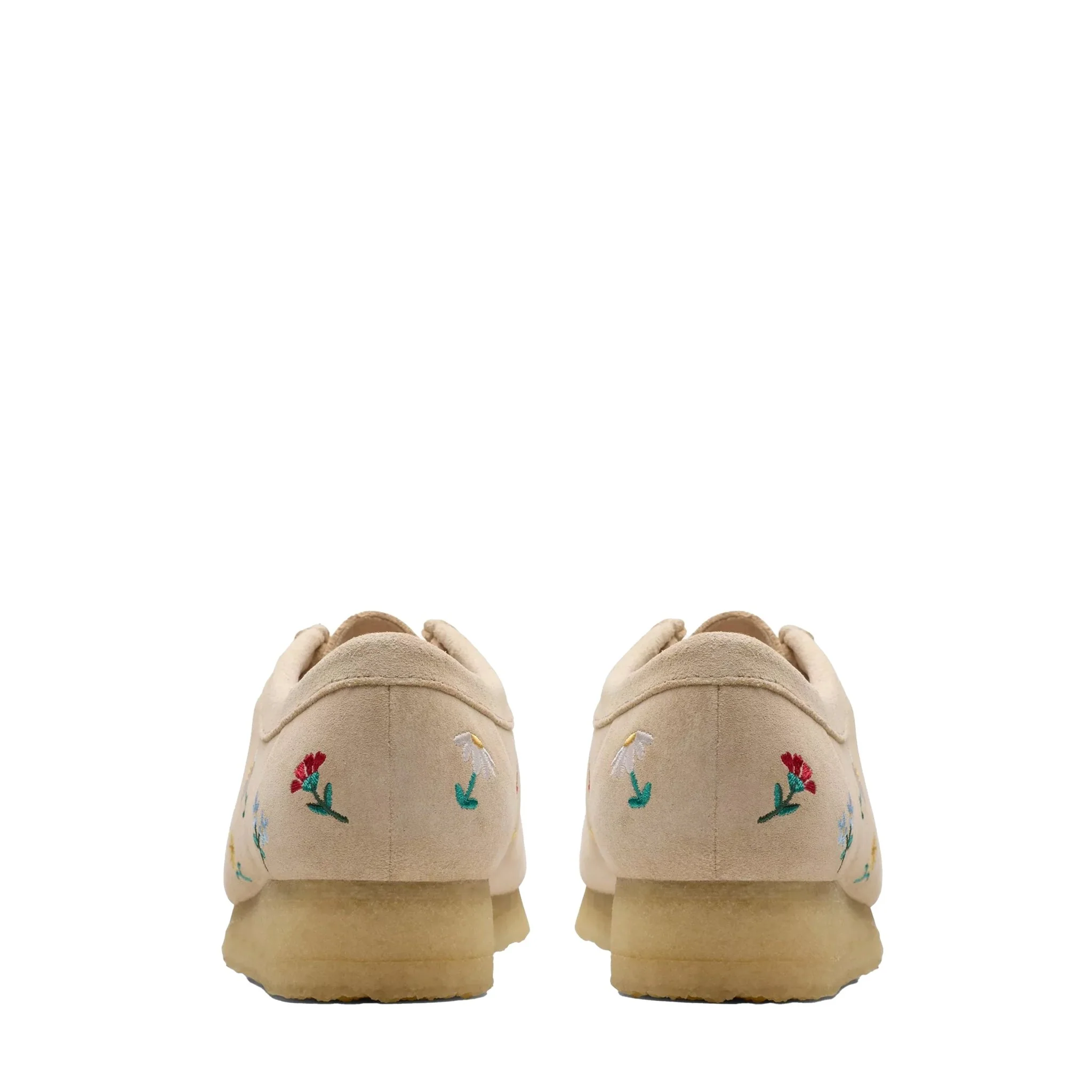Clarks Originals Womens Wallabee Taupe Embroidery - Image 4