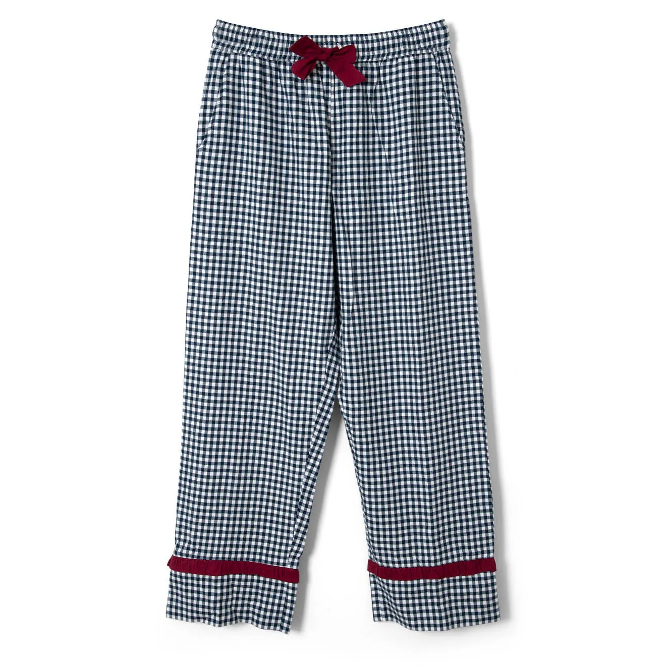 Damson Madder Antonia Pyjama Set Navy Gingham - Image 3