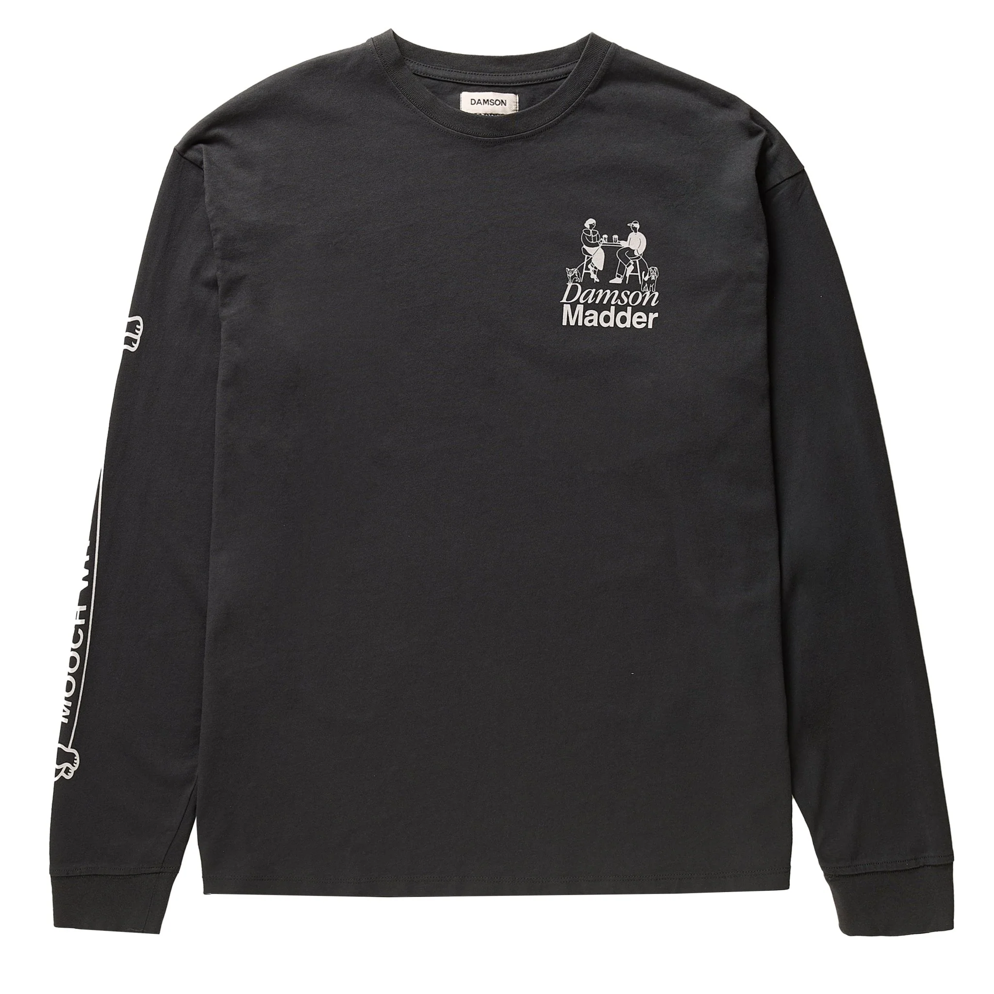 Damson Madder Dog Walker L/S Tee Black