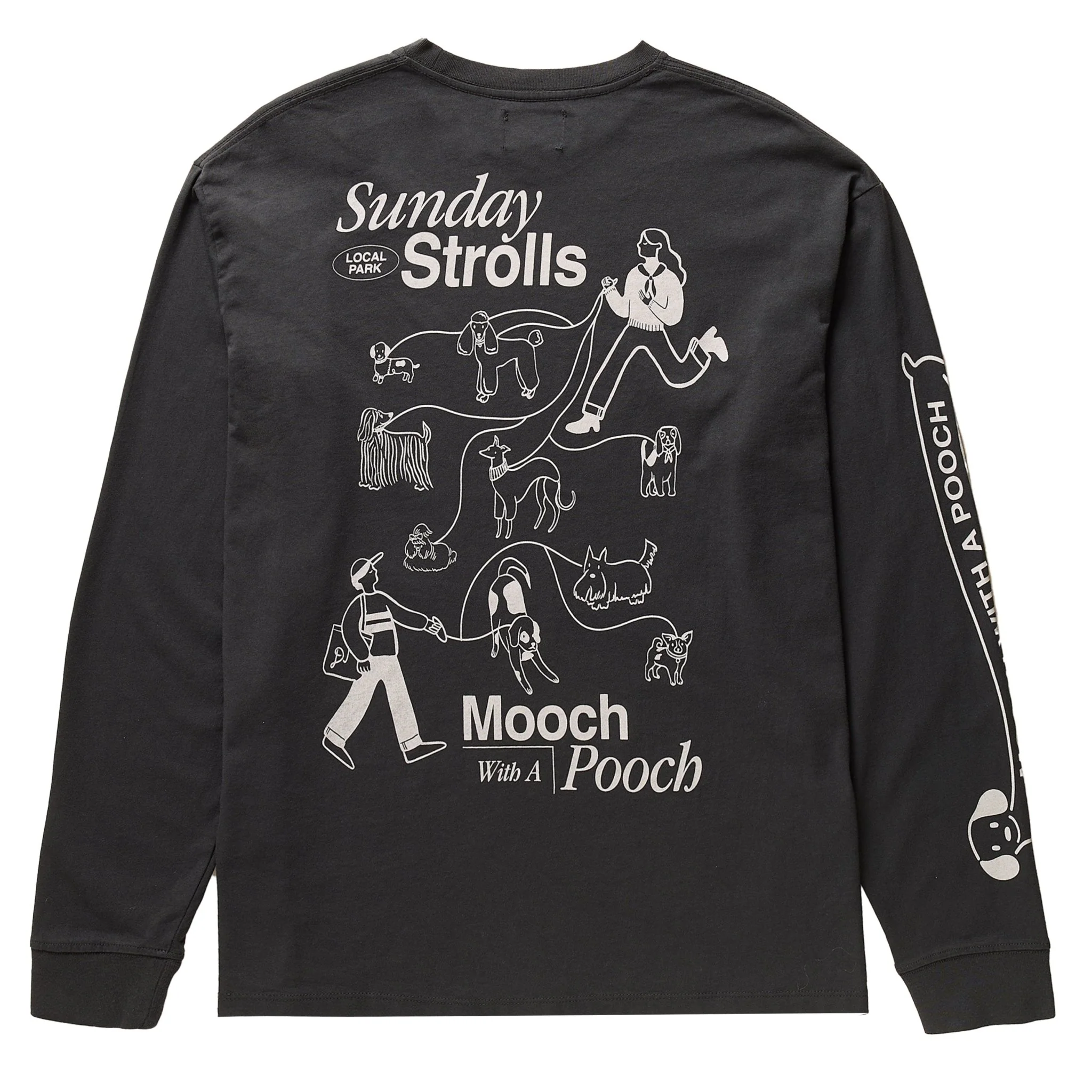 Damson Madder Dog Walker L/S Tee Black - Image 2