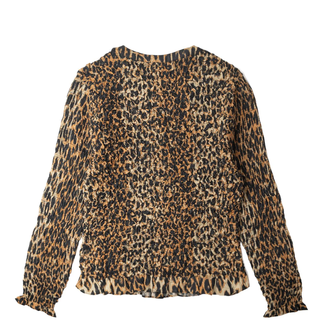 Damson Madder Elliana Smocked Cardi Leopard - Image 2