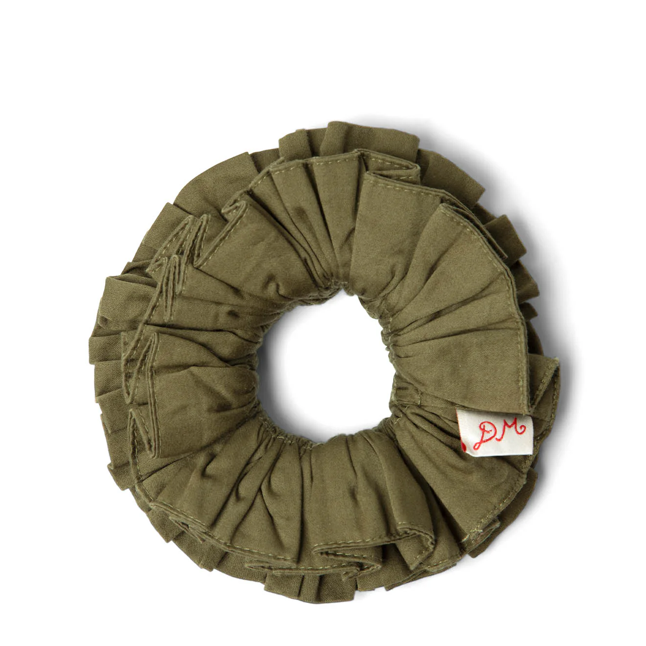 Damson Madder Garter Scrunchie Olive Jacquard Satin