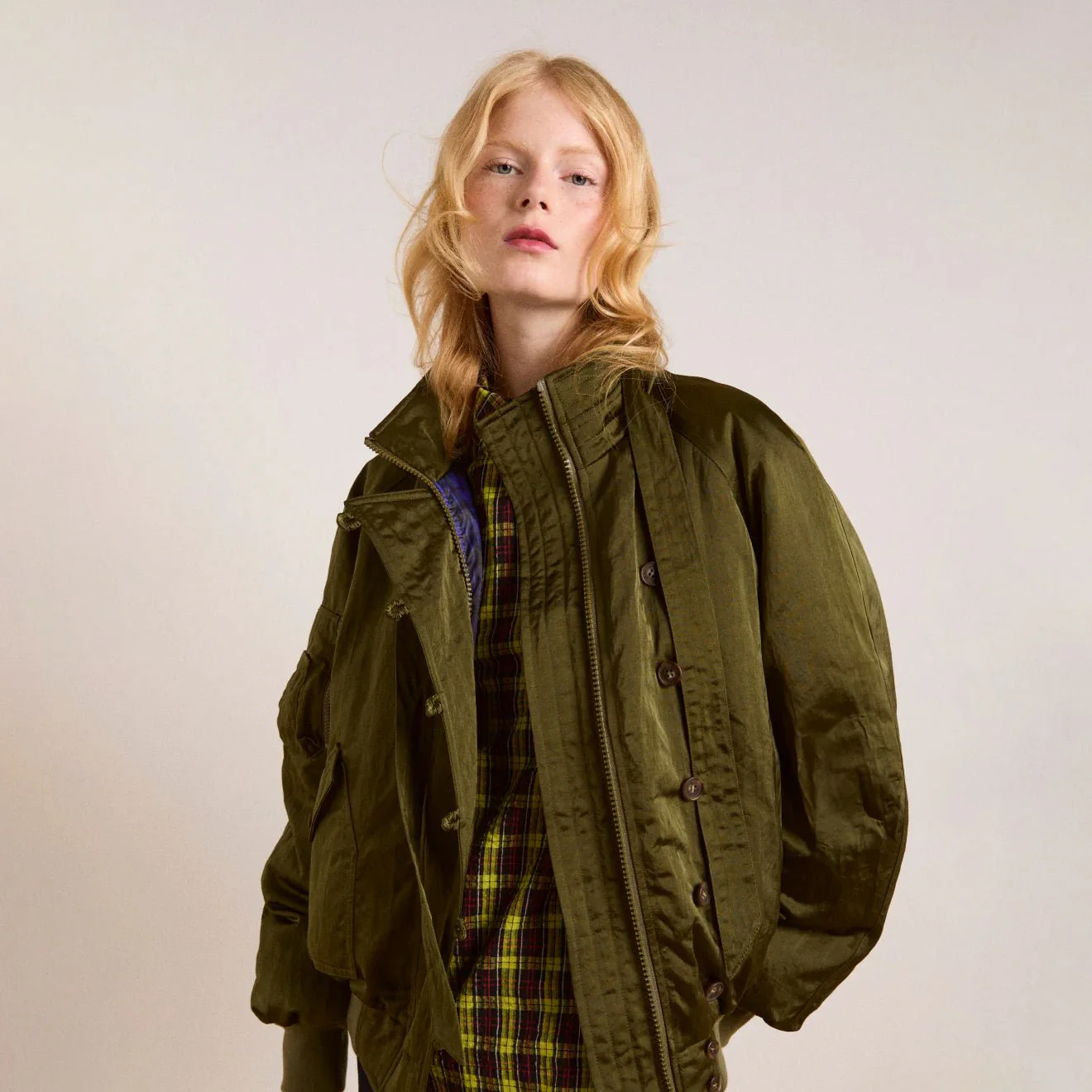 Damson Madder Joanie Bomber Olive - Image 5