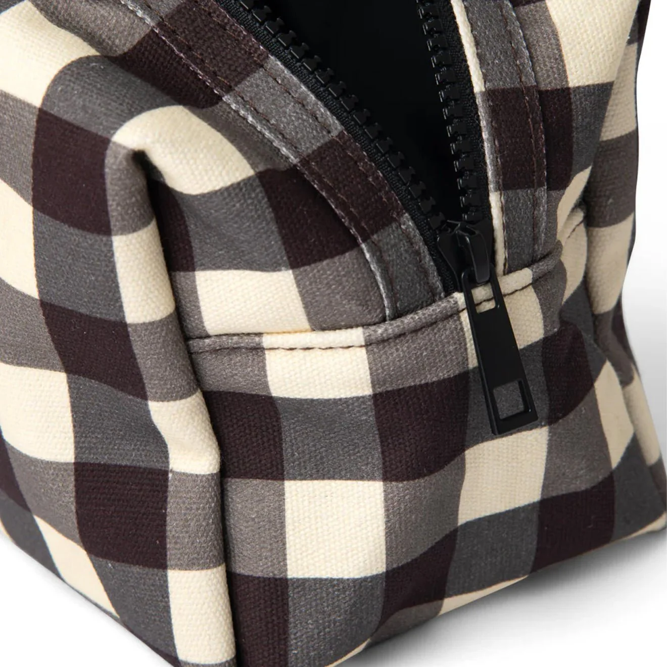 Damson Madder Make Up Bag Butter Gingham - Image 3