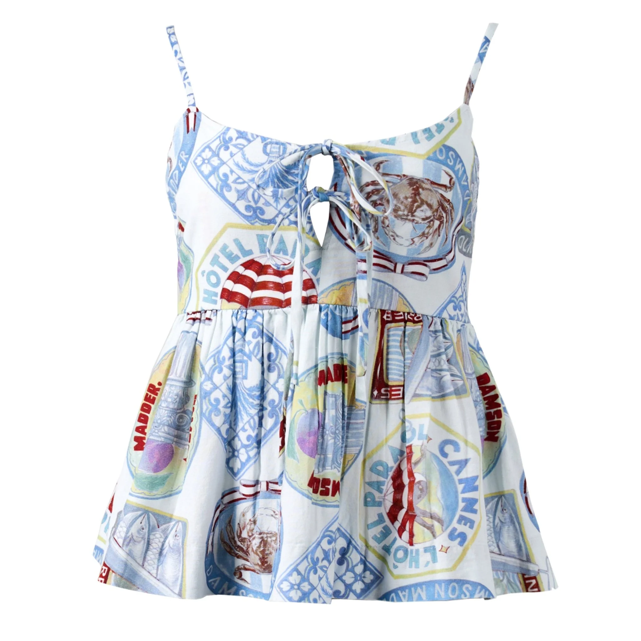 Damson Madder Penny Shell Top Holiday Print