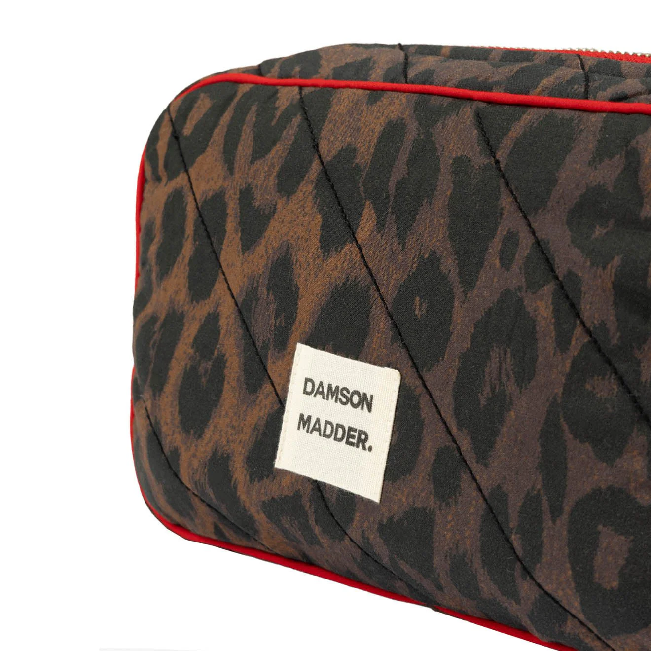 Damson Madder Quitled Make Up Bag Dark Leopard - Image 2
