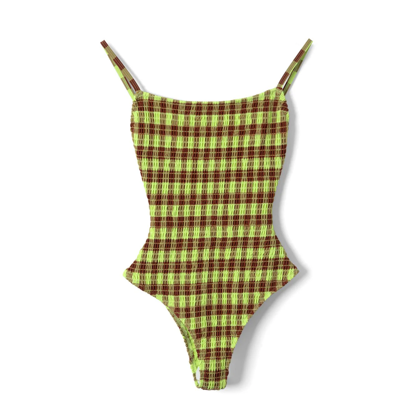 Damson Madder Womens Lilibet Swimsuit Green Check