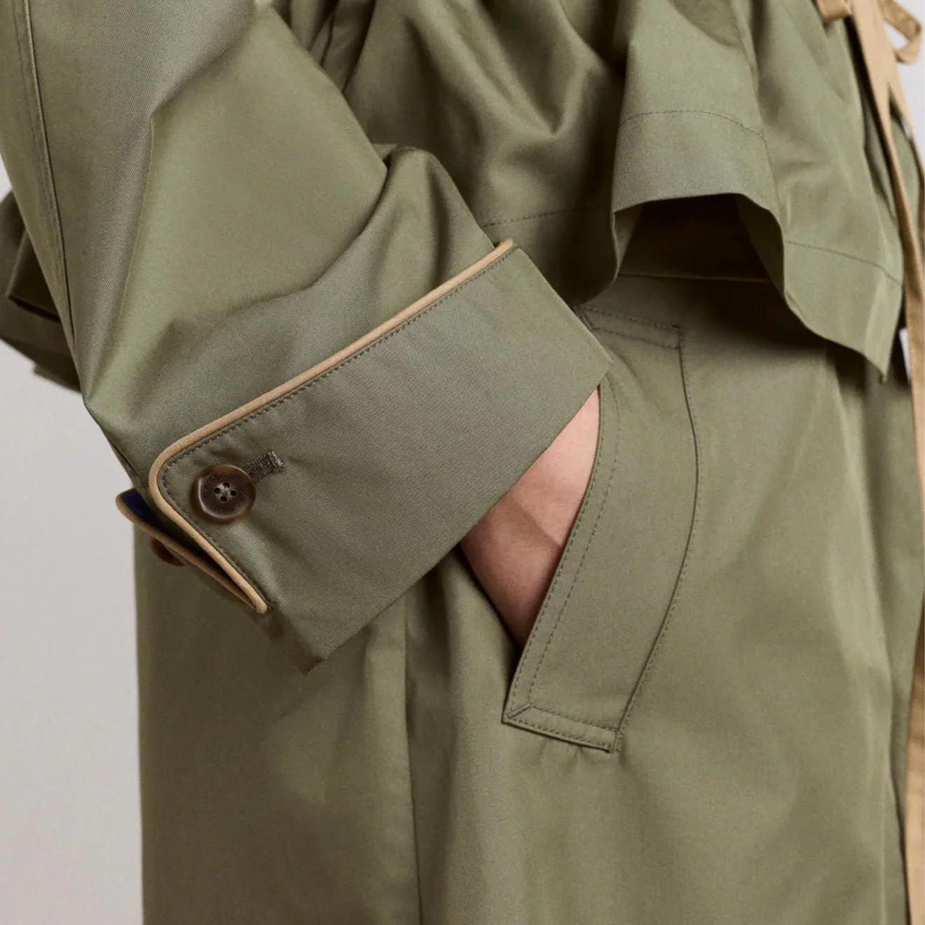 Damson Madder Womens Multi-Wear Myrtle Trench Khaki - Image 16