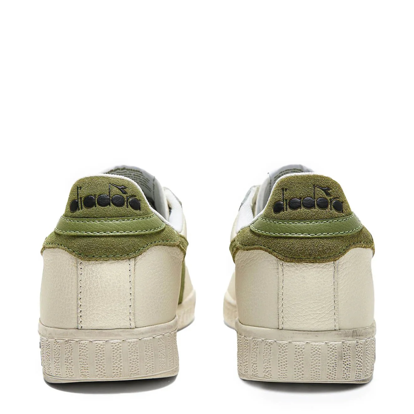 Diadora Womens Game L Low Waxed Suede Pop White / Fern - Image 4