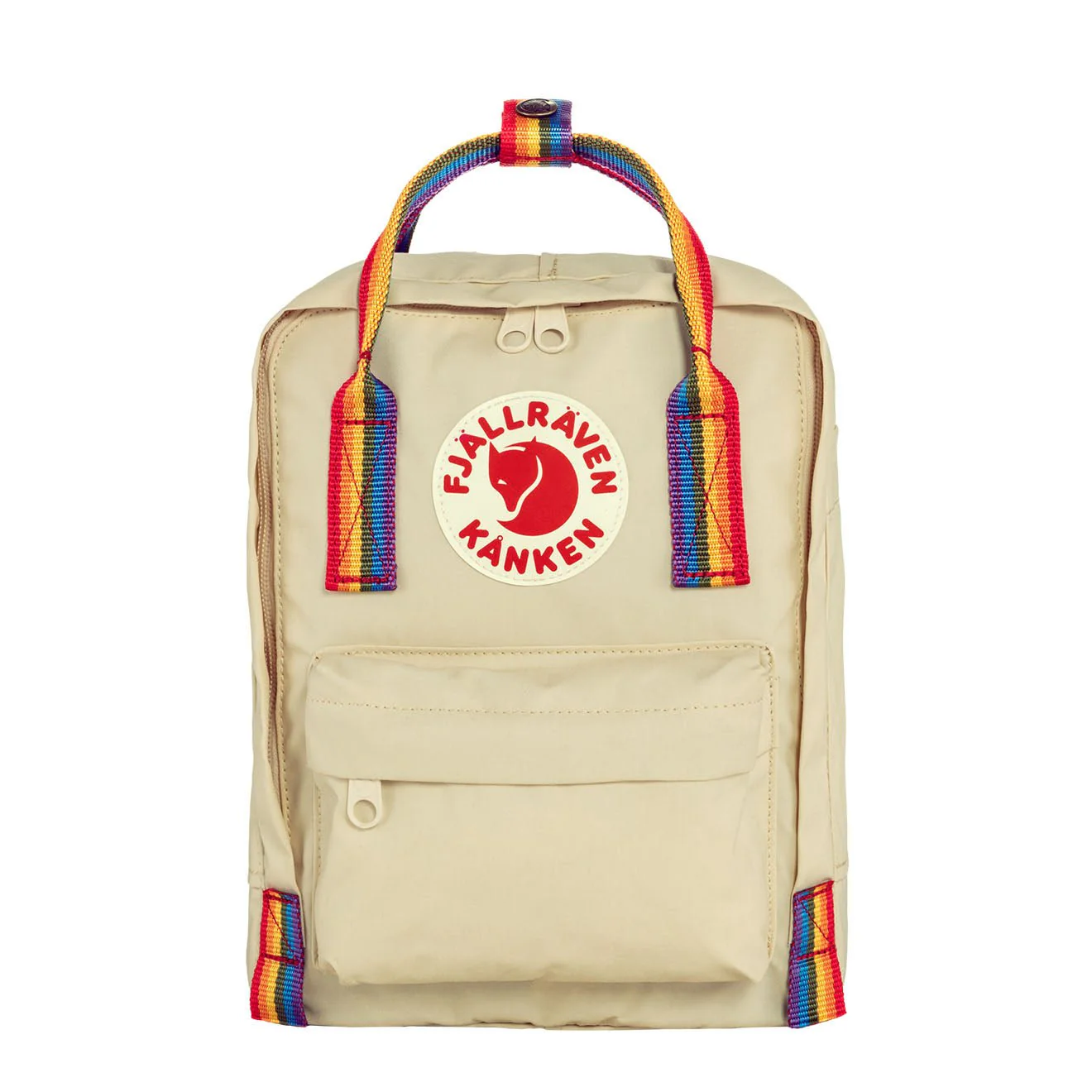 Fjallraven Kanken Rainbow Mini Light Oak / Rainbow