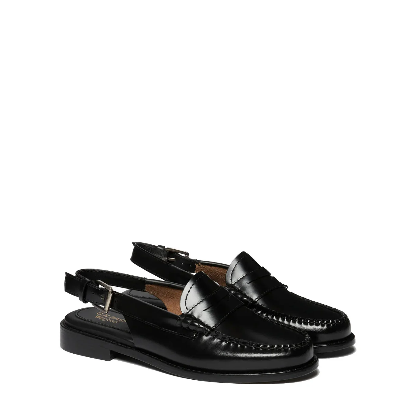 G.H Bass Womens Weejun Penny Sling Black Leather - Image 2