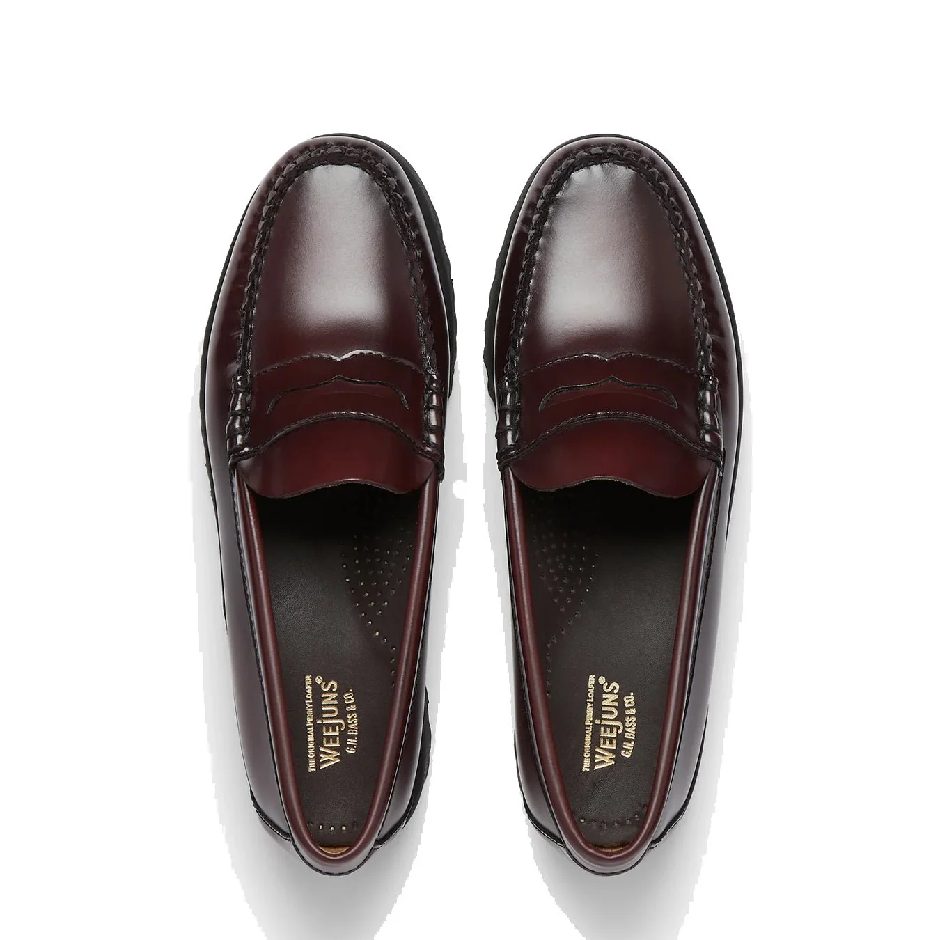 G.H.Bass Womens Weejuns 90s Penny Loafers Wine Leather - Image 5