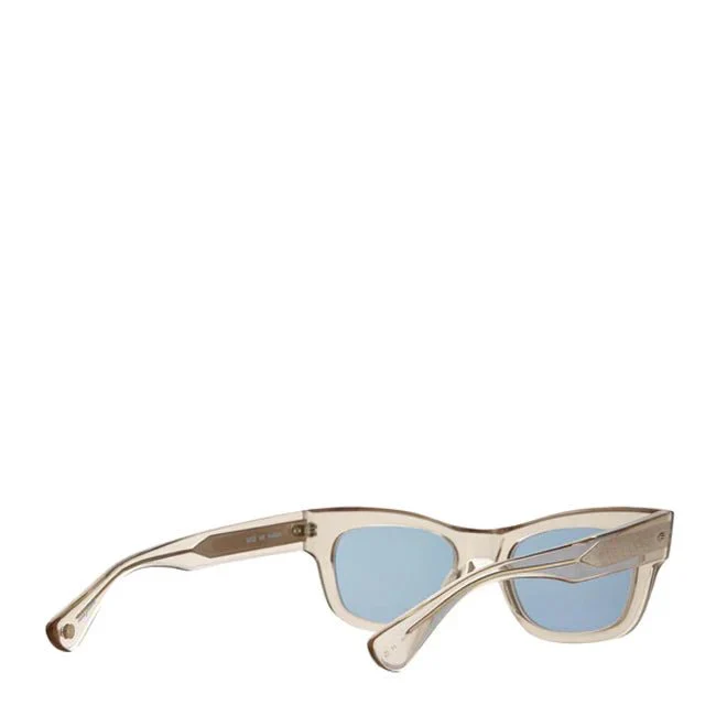 Garrett Leight Woz 49 Sunglasses Brew/Pacifica - Image 4