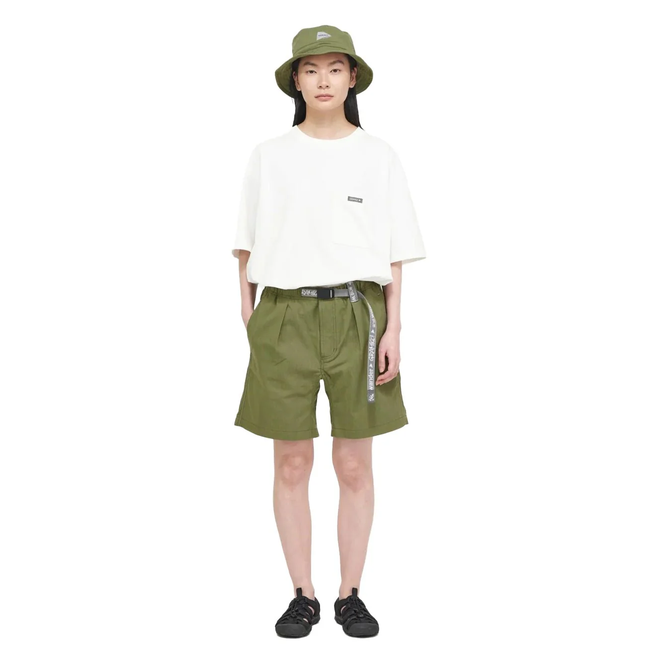 Gramicci x And Wander Women's Nyco Climbing G-Short Olive - Image 3