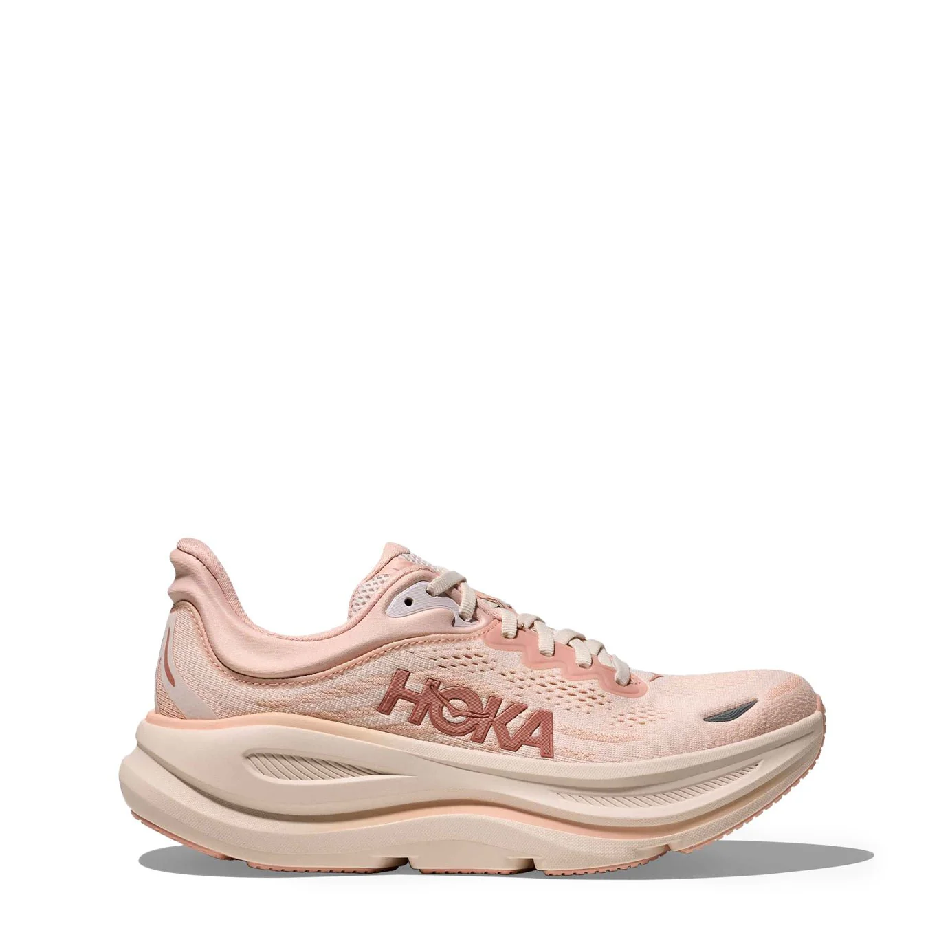Hoka Womens Bondi 9 Trainer Rose Latte / Rose Cream