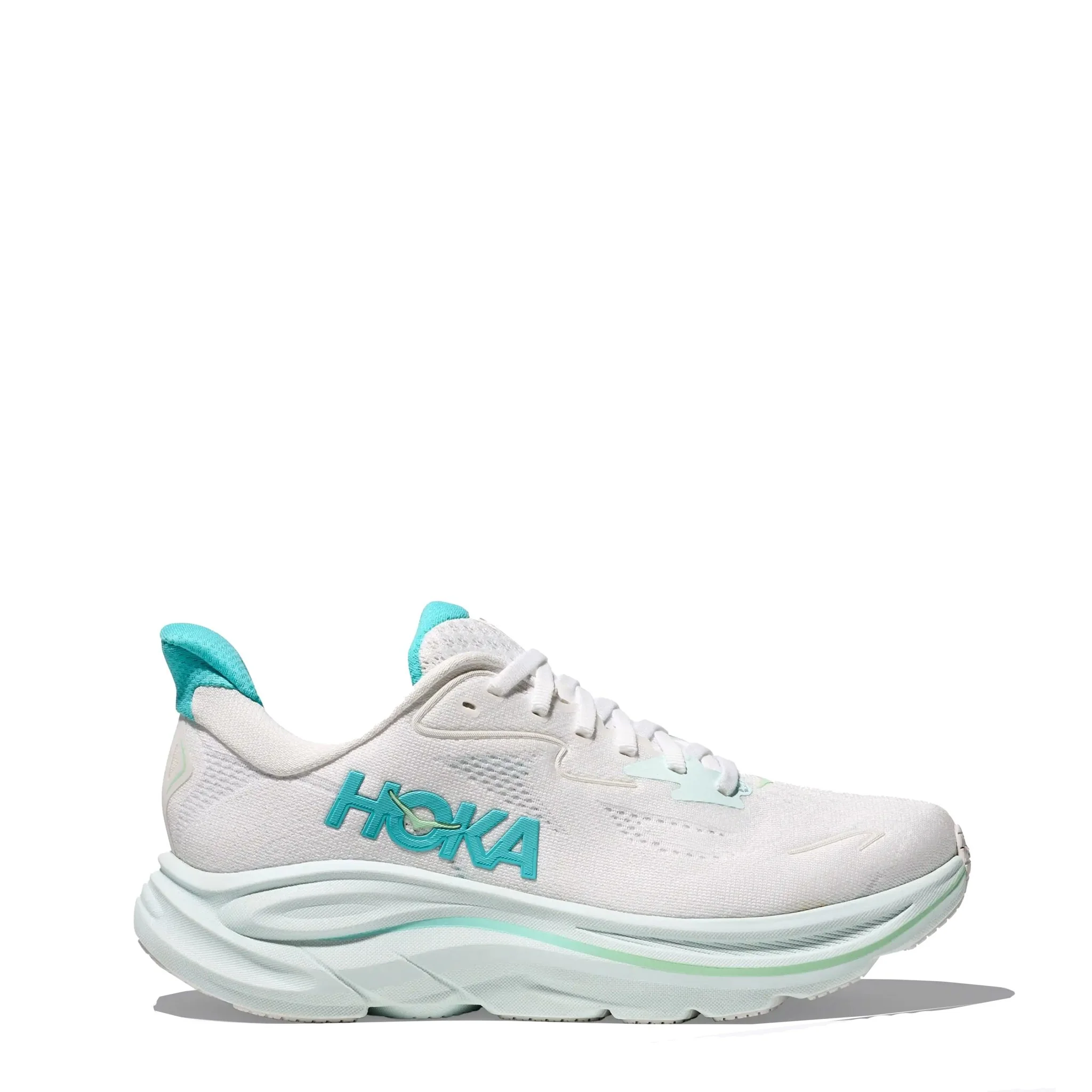 Hoka Womens Clifton 10 Trainer White / Cielo Blue