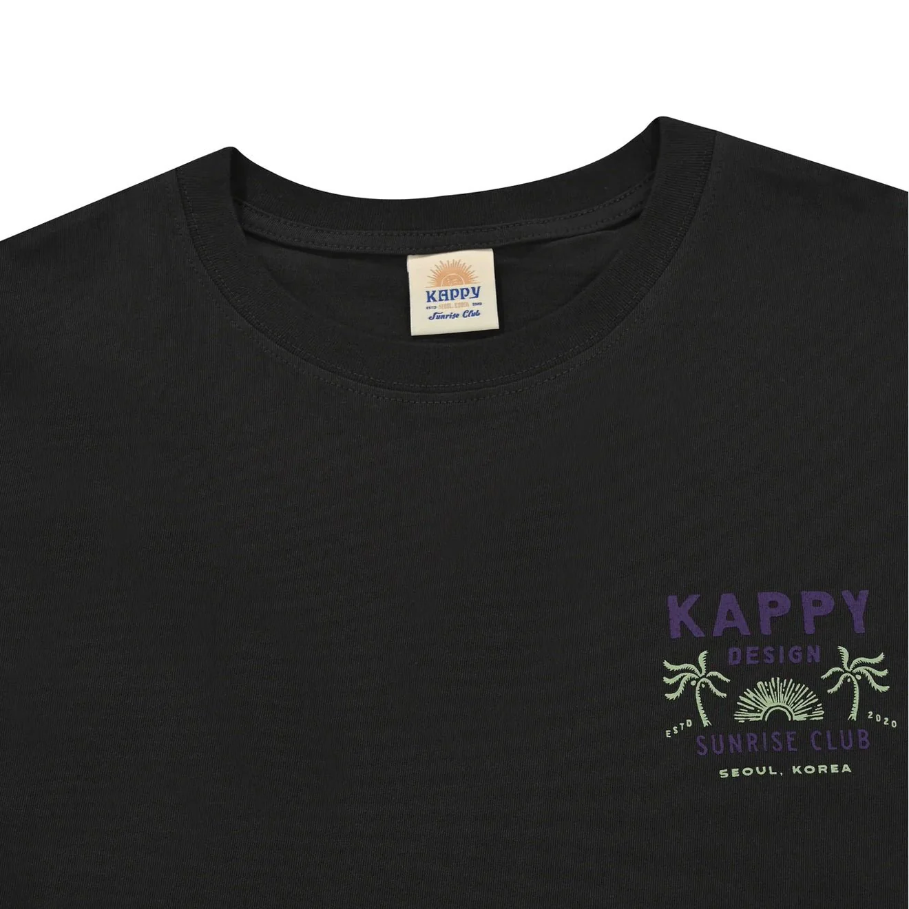 Kappy Palm Coast Half T-Shirt Charcoal - Image 3