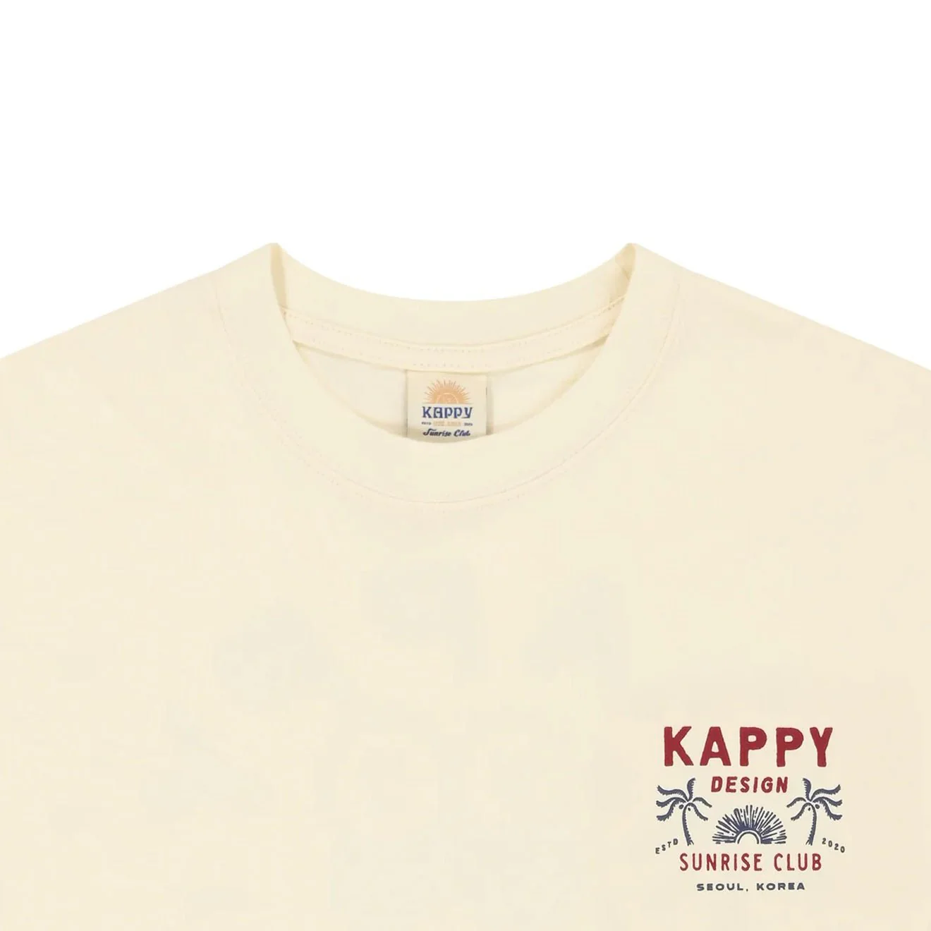 Kappy Palm Coast Half T-Shirt Cream - Image 4
