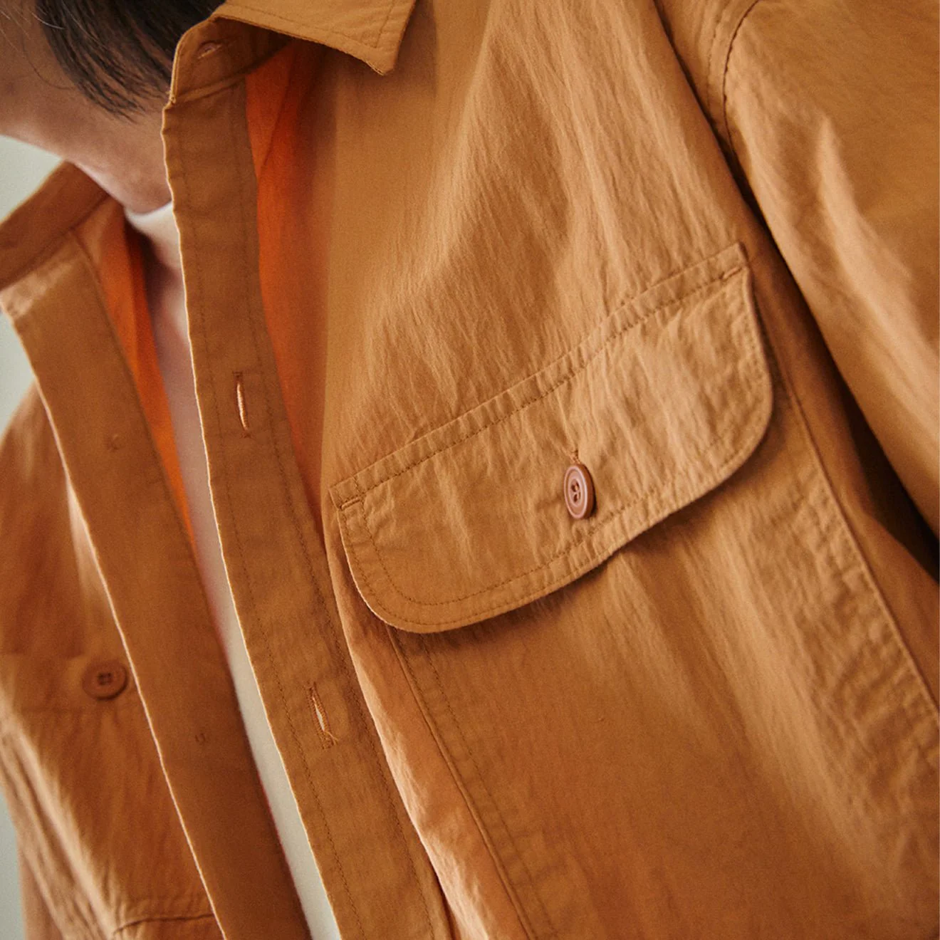 Kappy Sunrise Utility Half Shirt Brick - Image 5