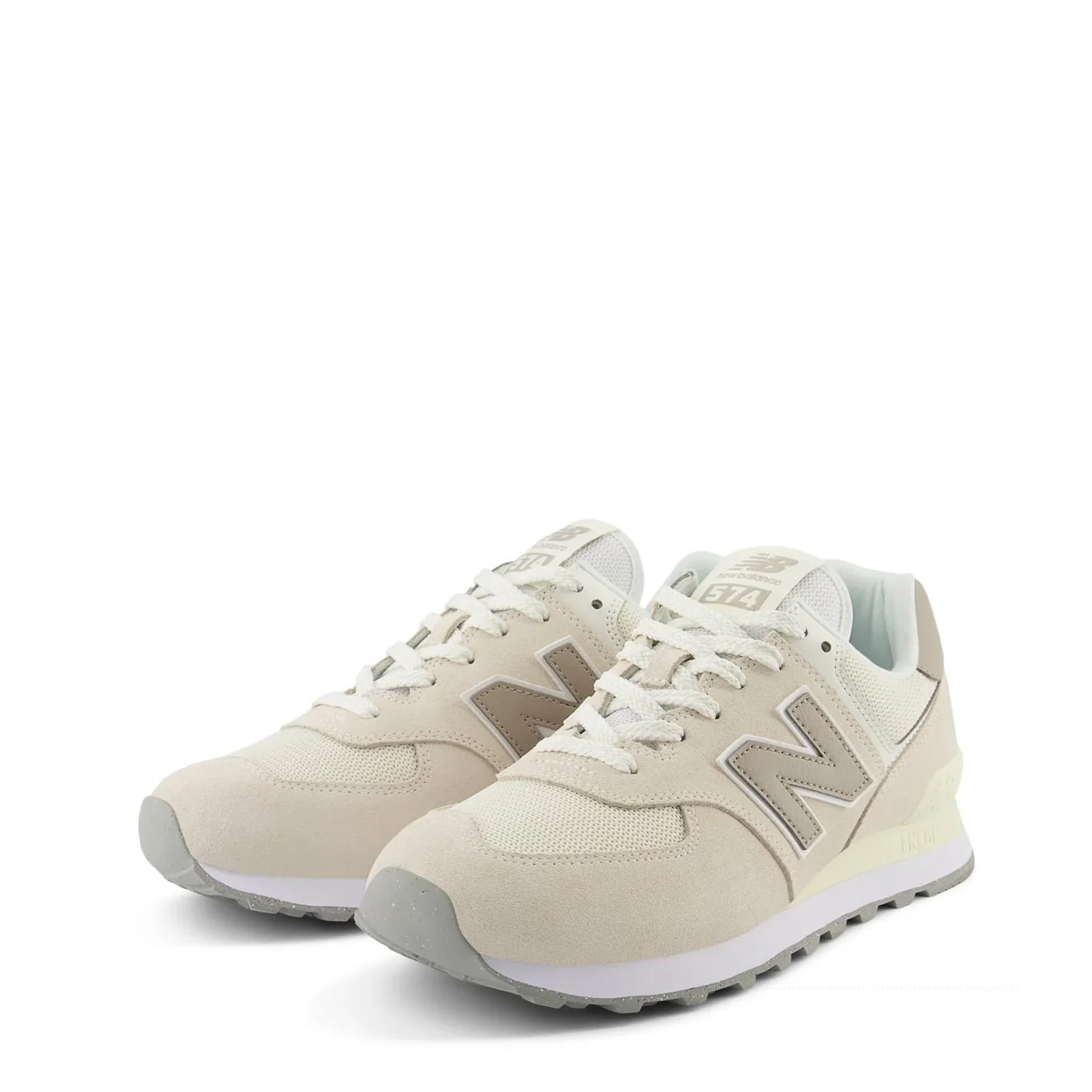 New Balance Womens 574 Trainers Linen / Light Mushroom - Image 4
