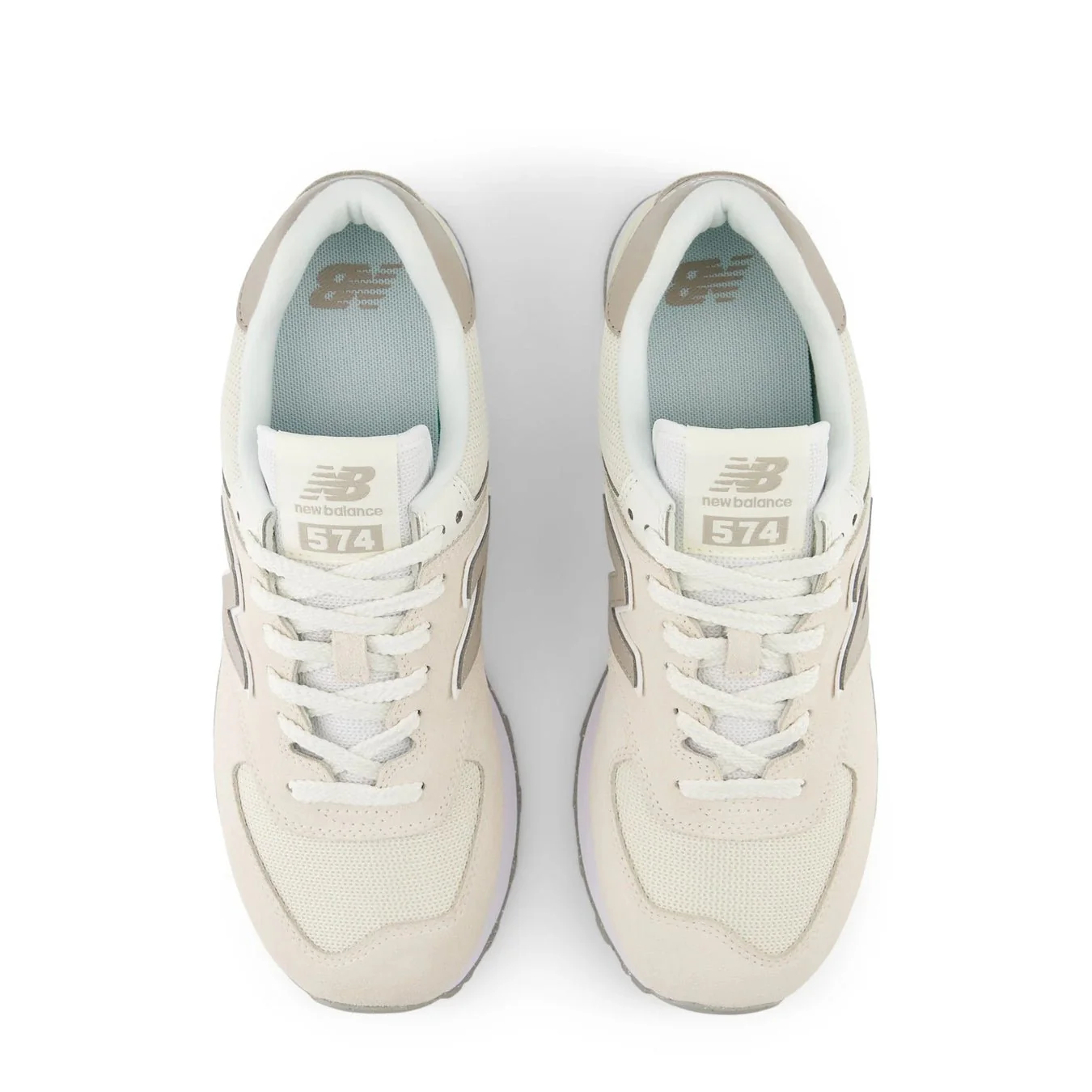 New Balance Womens 574 Trainers Linen / Light Mushroom - Image 6