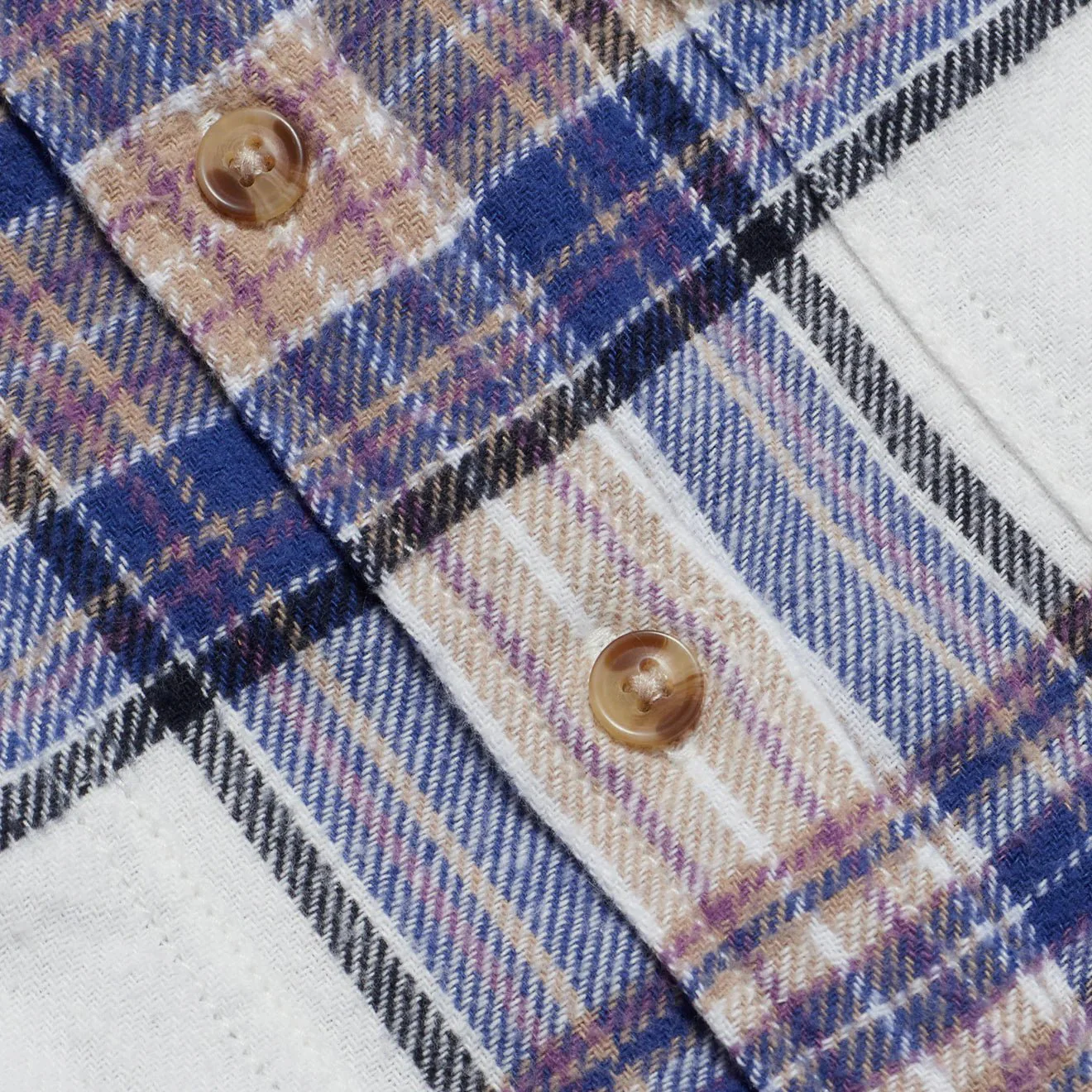Obey Max Flannel Shirt Unbleached Multi - Image 3